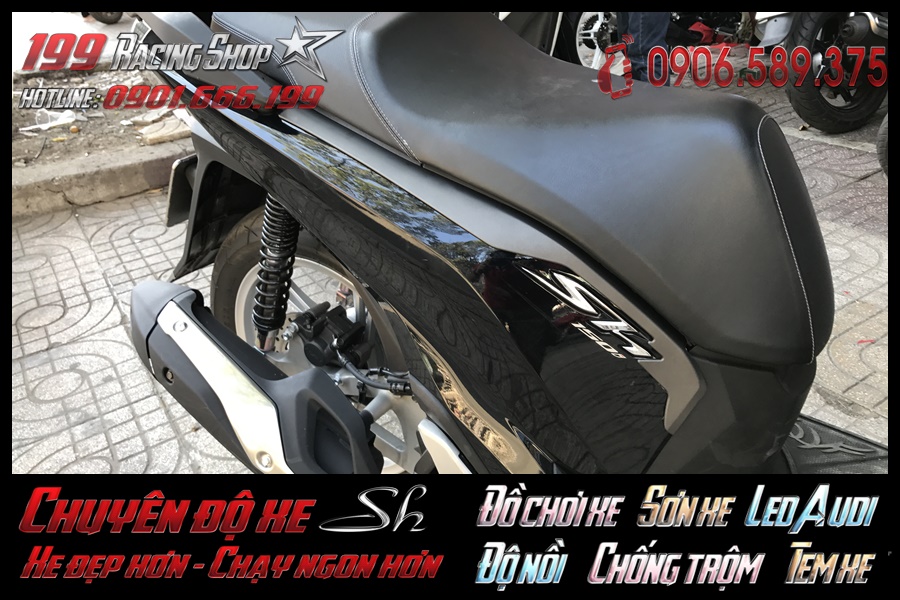 Hình ảnh của phụ kiện trang trí Nẹp 2 bên bụng SH 2017 mẫu 300i độ dành cho xe sh 2017 2018 2019 150i 125i độc lạ nhất tại HCM