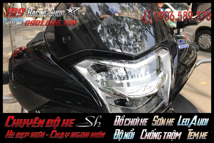 Hình minh hoạ của sản phẩm Kính che gió sh độ lắp đặt của xe sh 150i 125i 2017 2018 2019 đẳng cấp tại HCM