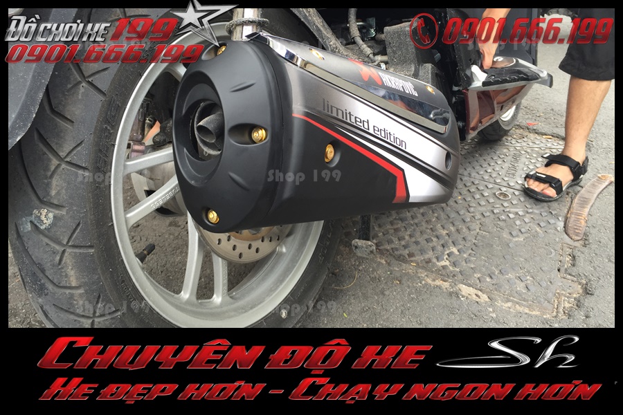 Ảnh đại diện phụ kiện trang trí Ốp pô 300i gắn của xe sh 2017 2018 2019 150i 125i giá rẻ trong HCM