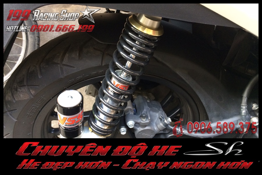 Hình ảnh phụ kiện trang trí Phuộc YSS độ cài cho xe SH Việt Nam 2017 2018 2019 150i 125i giá cả hợp lý tại SG